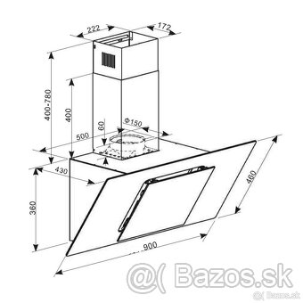 Eleonora 90 komínový digestor v 3. Ročnej záruke - 5