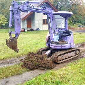 Predám minibager komatsu pc28uu - nulová otoč a teleskop - 5