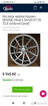 Vossen 5x120 R19 dvojrozmer 3ks  - 5