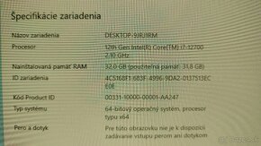 Herný pc Intel Core i7 12700 32GB DDR4 GTX1660SUPER 6GB - 5