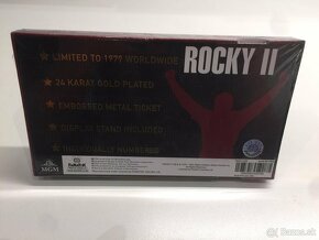 Rocky II 24k gold plated Superfight tiket-limitka 1979 kusov - 5