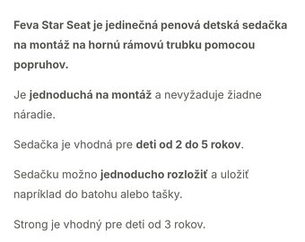 Feva Star Seat detská sedačka žltá - 5