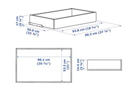 Ikea KOMPLEMENT zásuvka 100x58cm - 5