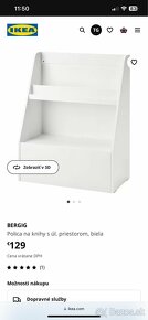 Polica na knihy s úl. priestorom IKEA BERGIG - 5