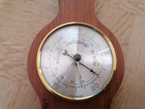 Drevené retro hodiny a barometer - 5