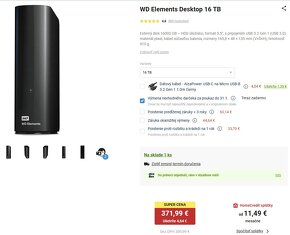 Externé HDD WD Elements 14TB , 16TB a 18TB CMR. - 5