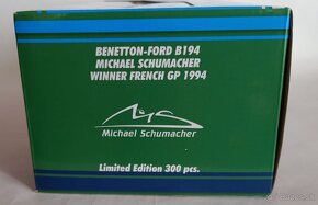 F1 BENETTON FORD B194 VÍTĚZ FRANCIE 1994 SCHUMACHER 1:18 - 5