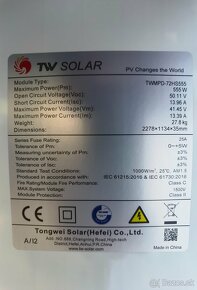 555w fotovoltaické solárne panely TW solar - 5