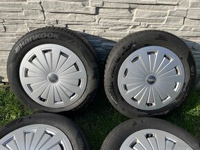 R16 Alu disky 5x112 + puklice Audi - 5