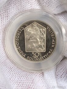 50 Kčs Železnica Břeclav Brno 1989 - len 1665 v Proof - 5