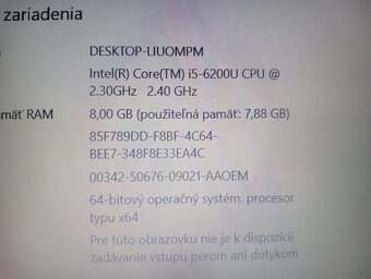 rozpredám funkčný notebook Hp probook 650 g2 - 5