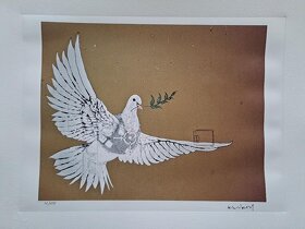 Banksy - Holubica Mieru (Palestína), č. 012/250 - 5