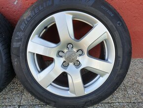 Alu disky Audi 5x112 R17 + Letné pneu 225/55 R17 - 5