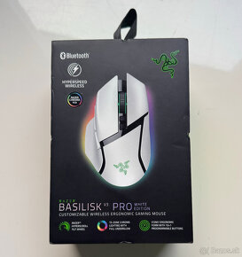 Nová bezdrôtová herná myš Razer Basilisk V3 Pro biela - 5