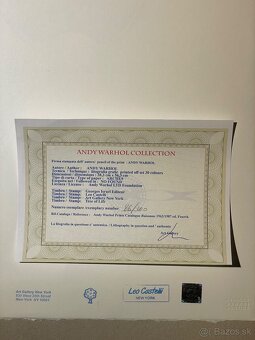 Andy Warhol "Apple" Limitovaná edícia_Certifikát - 5