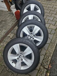 Alu disky + Zimné gumy 185/60 R15 - 5