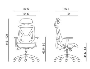 Kancelárska ergonomická stolička pre dospelých - 5