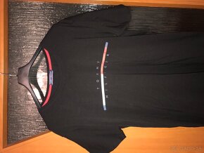 TOMMY HILFIGER black pánske tricko XL - 5