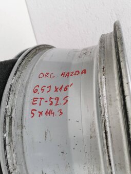 Mazda 3, 5 originál alu disky 5x114,3 R16 ET52,5 - 5