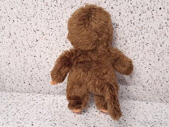 18X15CM / MONCHICHI BROWN SQUEAKY BEAR TEDDY SOFT TOY - 5