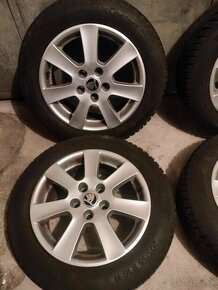 Zimné 4ks alu disky n Škoda 5x112 r16 pneu 7,5mm continental - 5