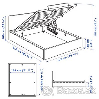 IKEA MALM posteľ biela 180 x200 - 5