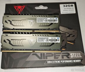 Patriot Viper Steel/ DDR4/32GB/3200MHz/ CL16/2x16GB/ Grey - 5