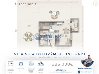 VILA so 4 bytovými jednitkami v kúpeľnom meste Trenčianske T - 5