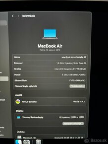 Apple MacBook Air 13 2019 8GB 128GB SSD Skvelý stav - 5