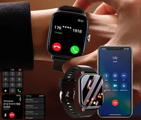 (IHNEĎ) Fitness Smart hodinky, čierne, možnosť volania - 5