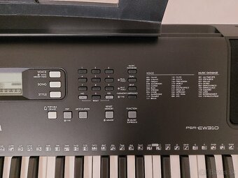 Predám Klávesy Yamaha PSR-EW310 - 5