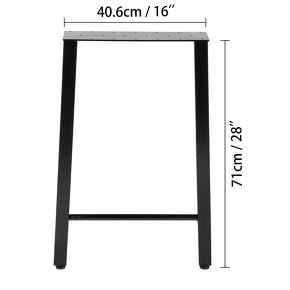 Kovové stolové nohy/podnožie 71x41 cm (nosnosť 300 kg) - 5