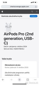 Predám AirPods Pro 2 USB-C MALO POUŽÍVANÉ - 5