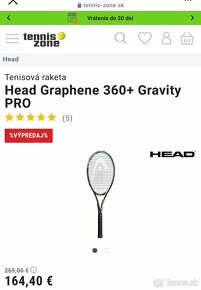 Tenisová raketa Head Graphene 360+ Gravity PRO - 5