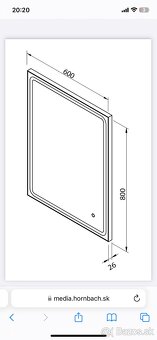 Zrkadlo do kupelne FOCCO MIA 80 x 60 s LED osvetlenim - 5