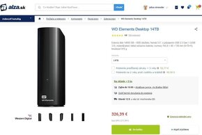 Externé HDD WD Elements 14TB , 16TB a 18TB CMR. - 5