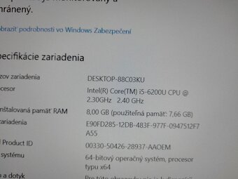 rozpredám funkčný notebook Hp elitebook 820 g3 - 5