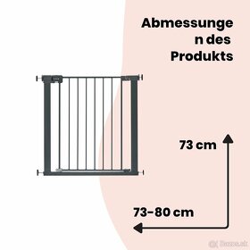 Výsuvná ochranná detská zábrana (73 - 80 cm) - 5