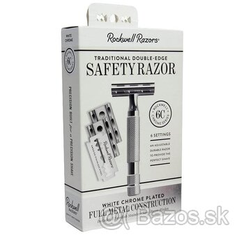 Holiaci strojček Rockwell Razors 6C Classic White Chrome - 5