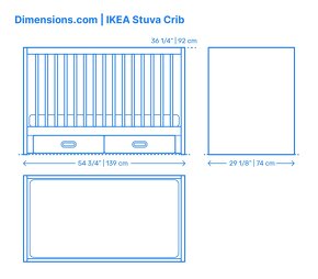 Detská postieľka Ikea Stuva aj s matracom a poťahom - 5