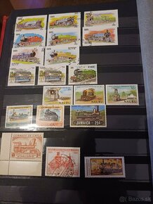 predám poštové známky - vlaky - viac štátov - 5