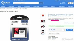 2,5" Kingston DC600M Enterprise 1/2/4 TB - Extrém životnosť. - 5