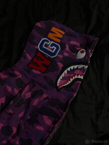 BAPE Camo Shark full Zip Hoodie (Purple) - 5