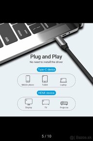 USB-C(m) na HDMI(m) + USB A(m) napajaci kabel - 5