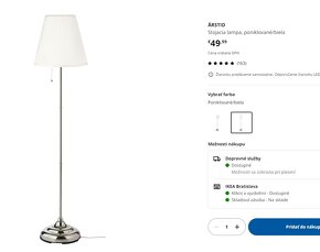 Ikea ÅRSTID Stojacia lampa (úplne nová) - 5