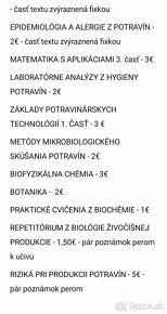 Predám skriptá k Bc. programu Bezpečnosť a kontrola potravín - 5