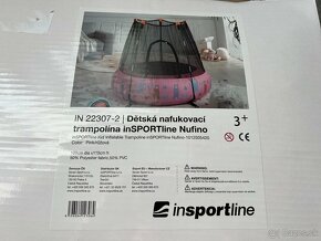 Detska nafukovacia trampolina Insportline, ruzova - 5