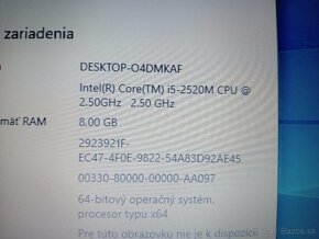 predám základnú dosku pre Hp elitebook 2560p - 5