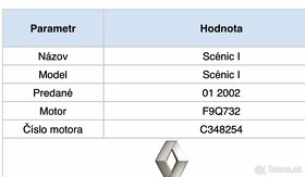 Motor Rnault Senic 1.9 - 5