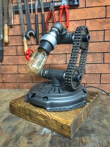 Industriálna lampa - steampunk II - 5